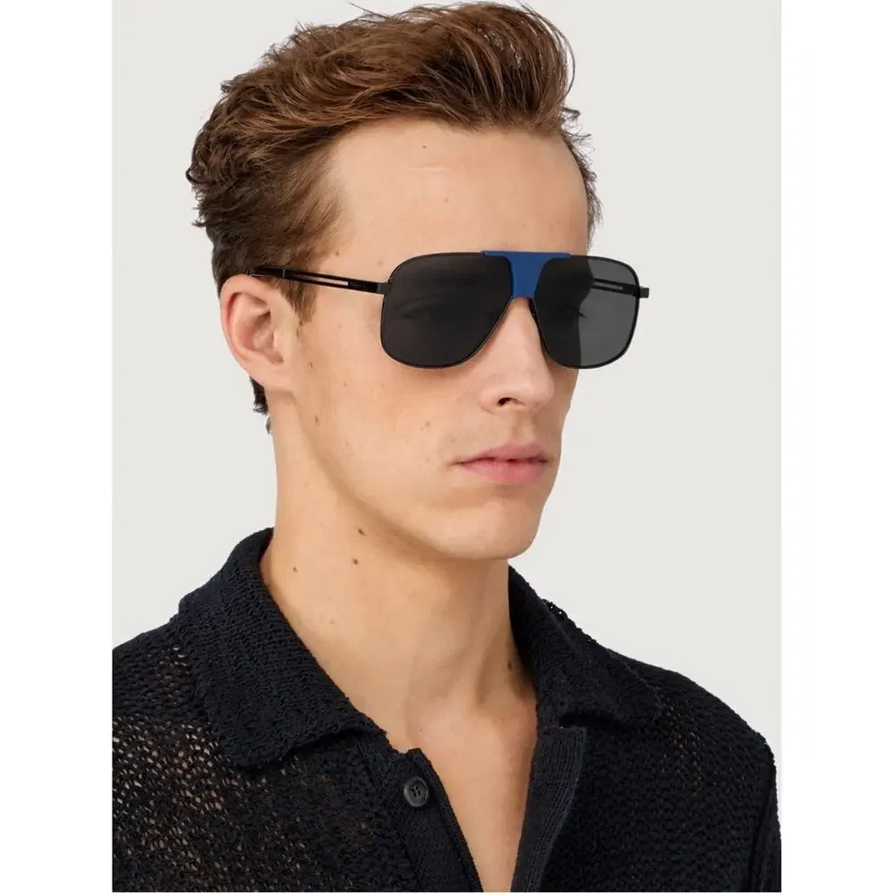 NEW! Salvatore Ferragamo SF292S 029 Black Frame Sunglasses Blue Bridge Authentic